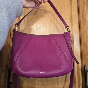 Fossil Women's Purple Leather Bag Skylar Crossbody SHB2656670